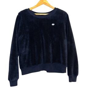 Abercrombie & Fitch Navy Plush Teddy Pullover Sweatshirt Size XL